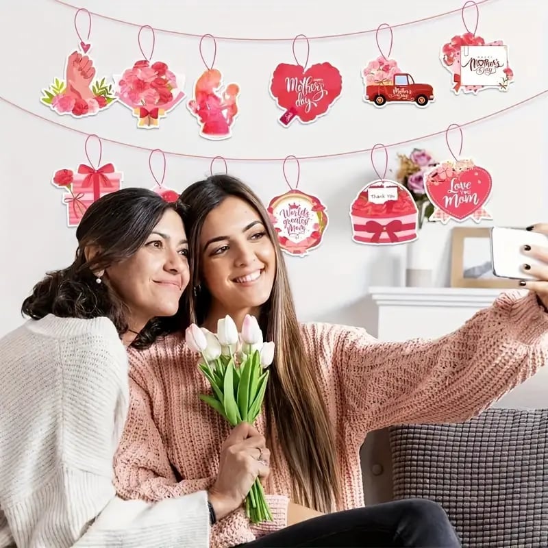 12PCS Mother's Day Hanging Decorations
