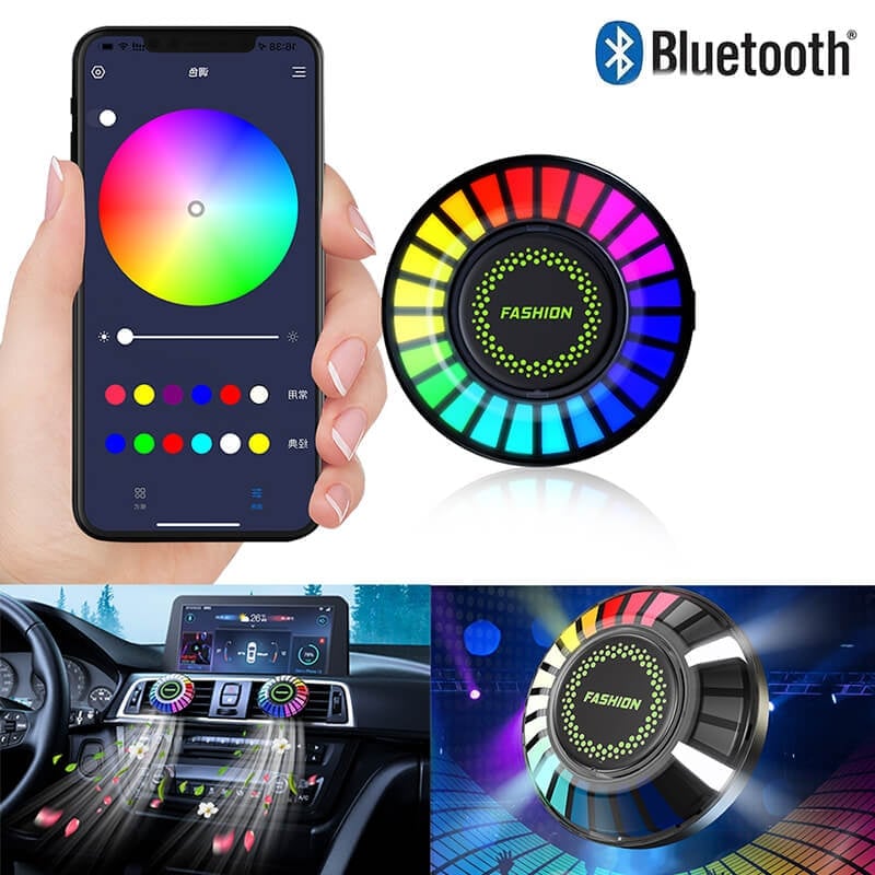Bluetooth Car RGB Ambient Light USB Vehicle Rhythm Fragrance Lamp Strip Air Freshener🔥Free Shipping🔥