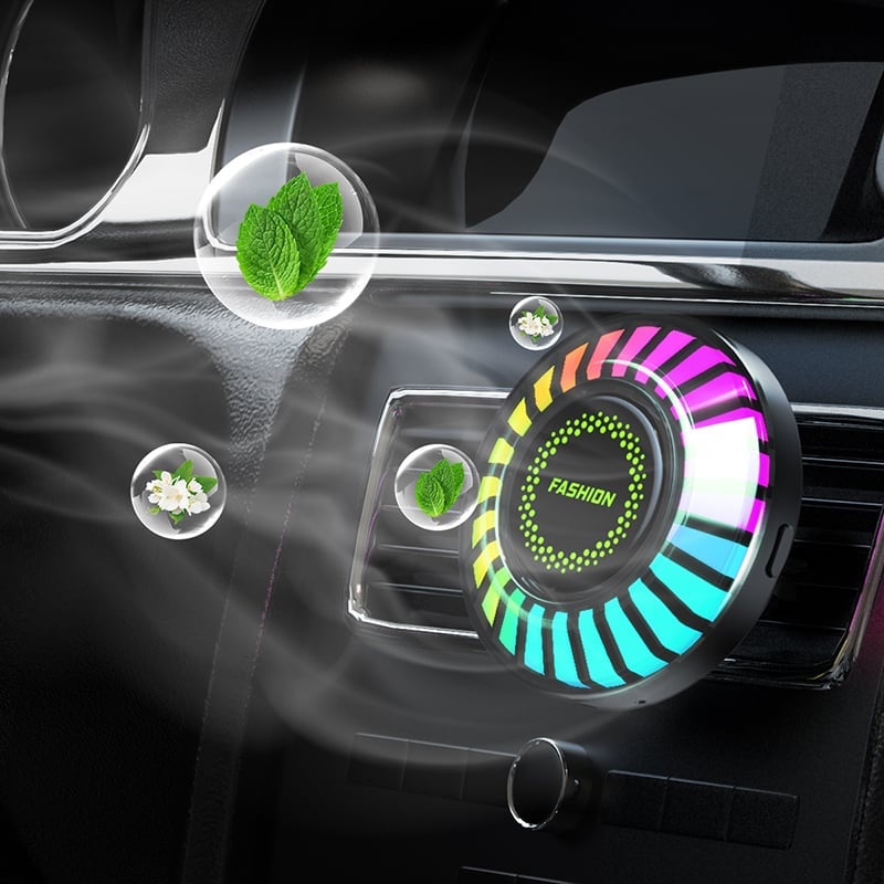 Bluetooth Car RGB Ambient Light USB Vehicle Rhythm Fragrance Lamp Strip Air Freshener🔥Free Shipping🔥